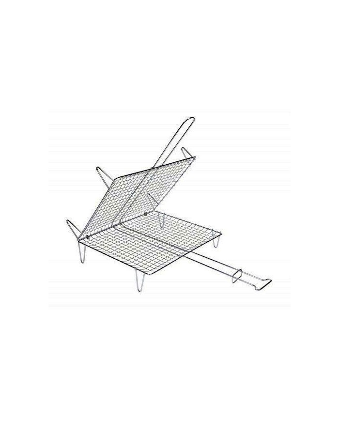PARRILLA CROMADA DOBLE PESCADO SAUVIC 20X25CM