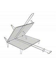 PARRILLA CROMADA DOBLE PESCADO SAUVIC 20X25CM