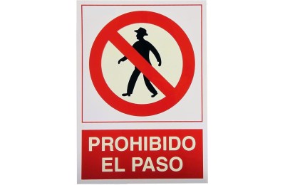 CARTEL (DIN-A4) PROHIBIDO...