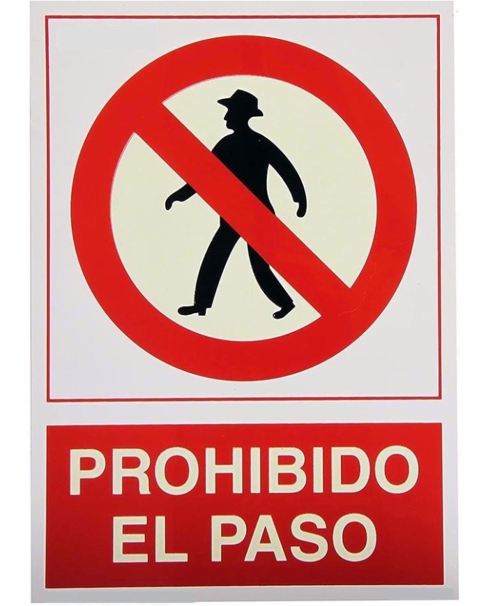 CARTEL (DIN-A4) PROHIBIDO EL PASO P-104