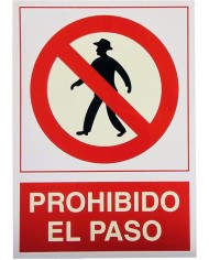 CARTEL (DIN-A4) PROHIBIDO EL PASO P-104