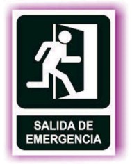 CARTEL (DIN-A4) SALIDA EMERGENCIA DERECHA E-306