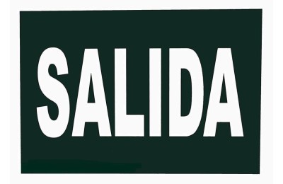 CARTEL (DIN-A4) SALIDA E-310 HORIZONTAL