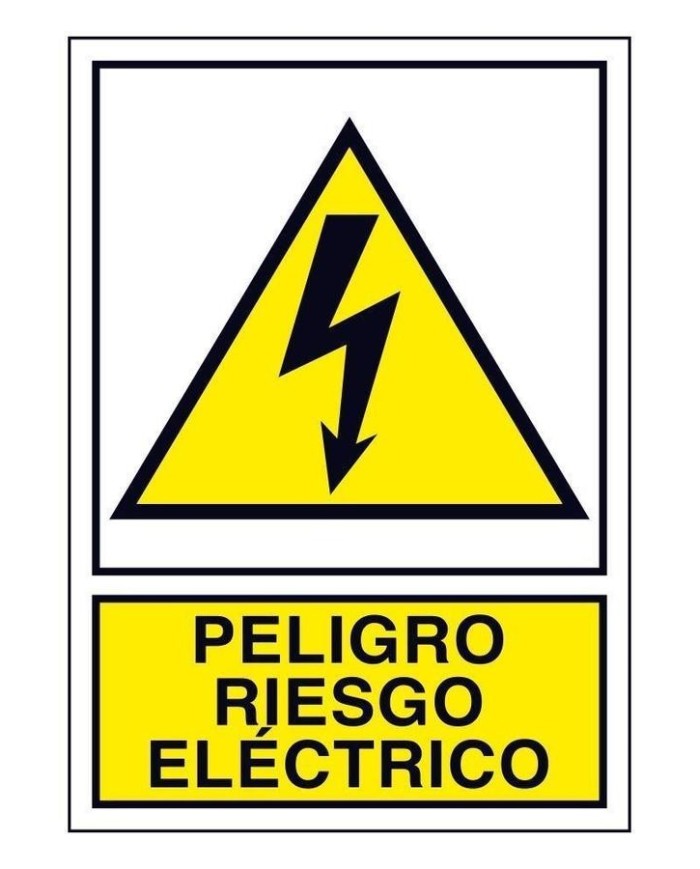 CARTEL (DIN-A4) PELIGRO RIESGO ELECTRICO A-224