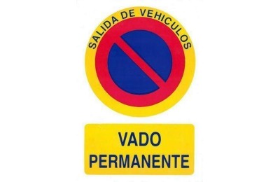 CARTEL (DIN-A4) VADO PERMANENTE P-362