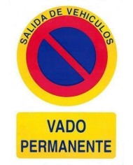 CARTEL (DIN-A4) VADO PERMANENTE P-362