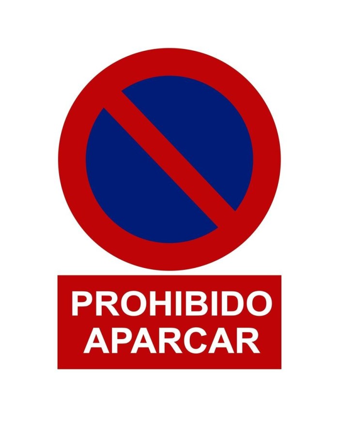 CARTEL (DIN-A4) PROHIBIDO APARCAR P-260
