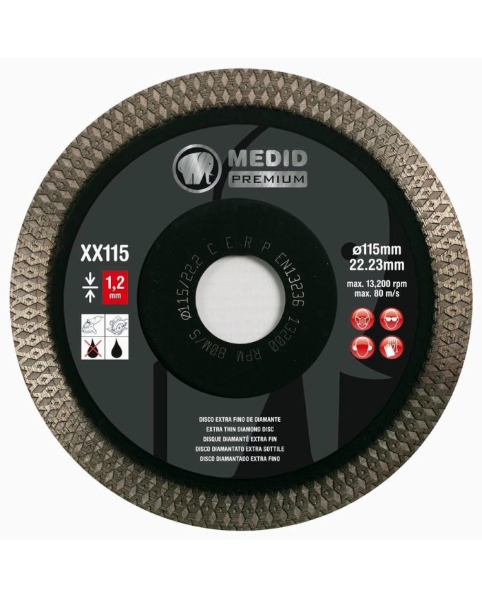 DISCO DIAMANTE SEGMENTADO MEDID 115X12 PREMIUM