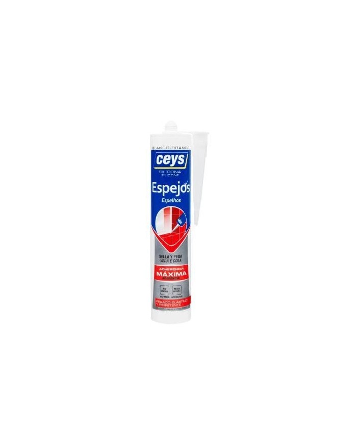 SILICONA ESPEJOS CEYS BLANCO 280 ML.
