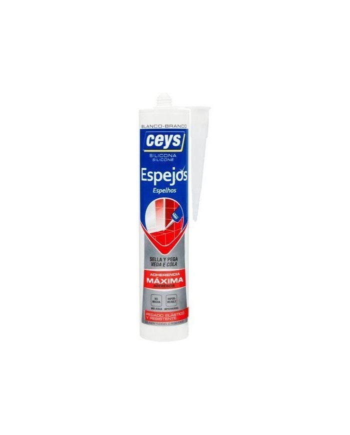 SILICONA ESPEJOS CEYS BLANCO 280 ML.