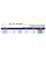 BOMBILLA LED VELA C37 6,5W. E14 3000K-530 LM 200695018