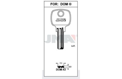 LLAVES BRUTO SEGURIDAD DOM-43    LATON
