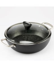 CACEROLA CON TAPA KADAL PIEDRA BLACK 36CM.