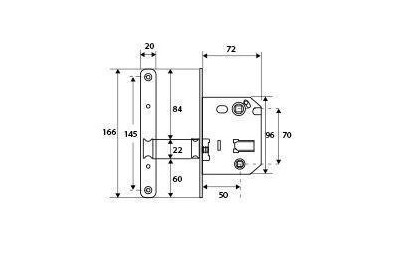 PICAPORTE EMB.MICEL NIQ.C/REDONDO 70MM.