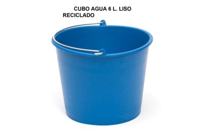 CUBO AGUA PLASTICO PROMO  6 LTS. AZUL