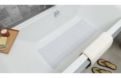 ALFOMBRA BAÑO BCN TRANSPARENTE 96X36CMS. TATAY