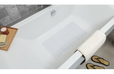 ALFOMBRA BAÑO BCN TRANSPARENTE 72X36CMS. TATAY