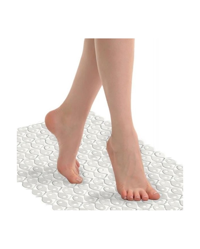 ALFOMBRA BAÑO PISCIS OPACA BLANCA 70X36CMS. TATAY