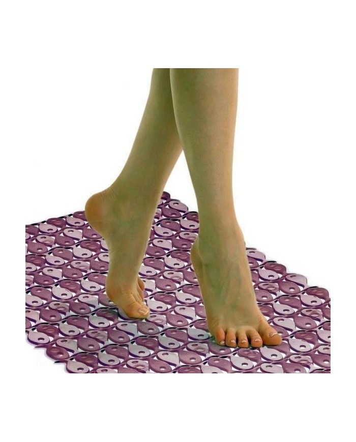 ALFOMBRA BAÑO PISCIS BERENJENA 54X54CMS. TATAY