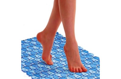 ALFOMBRA BAÑO PISCIS AZUL 54X54CMS. TATAY