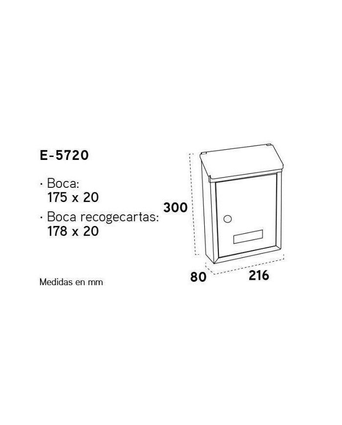 BUZON EXTERIOR ARREGUI SMART 216X300MM. BLANCO