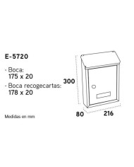 BUZON EXTERIOR ARREGUI SMART 216X300MM. BLANCO