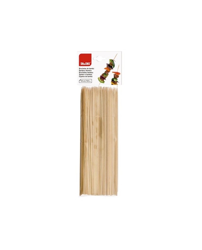 BROCHETAS DE BAMBU IBILI 20 CMS. B/100UD