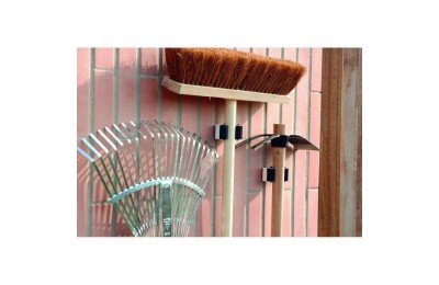 COLGADOR 1 ESCOBA BRINOX ADHES.BLANCO 2U