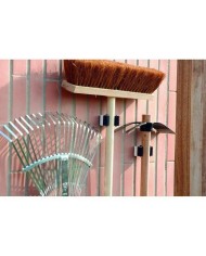 COLGADOR BRINOX 1 ESCOBA  ADHES.BLANCO 2U B70640D