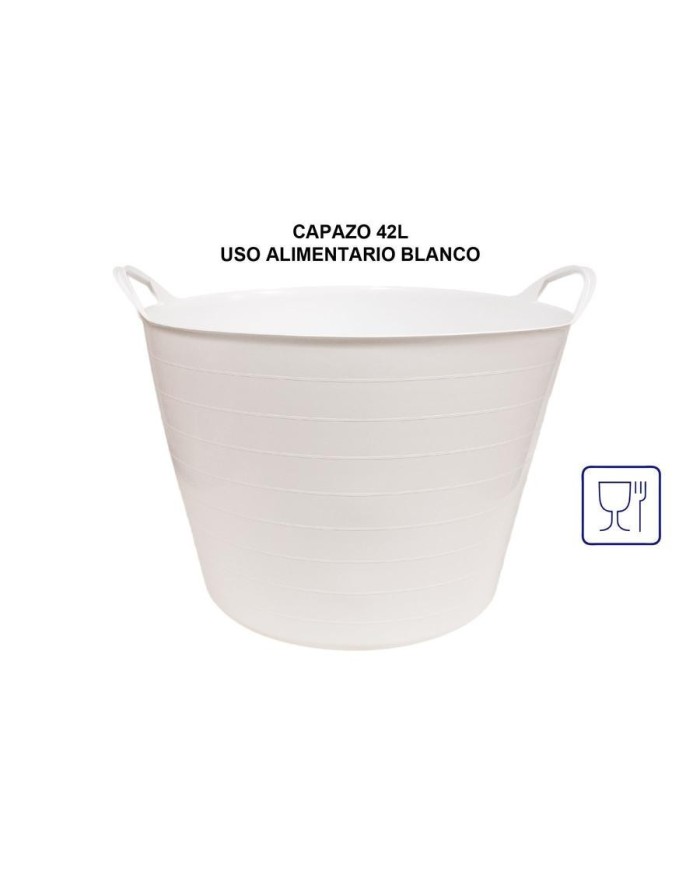 CAPAZO PLASTICO PROMO BLANCO 42LTS. USO ALIMENTARIO