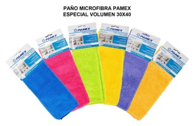 PAÑO MICROFIBRA 30X40CMS. PAMEX 12UDS.