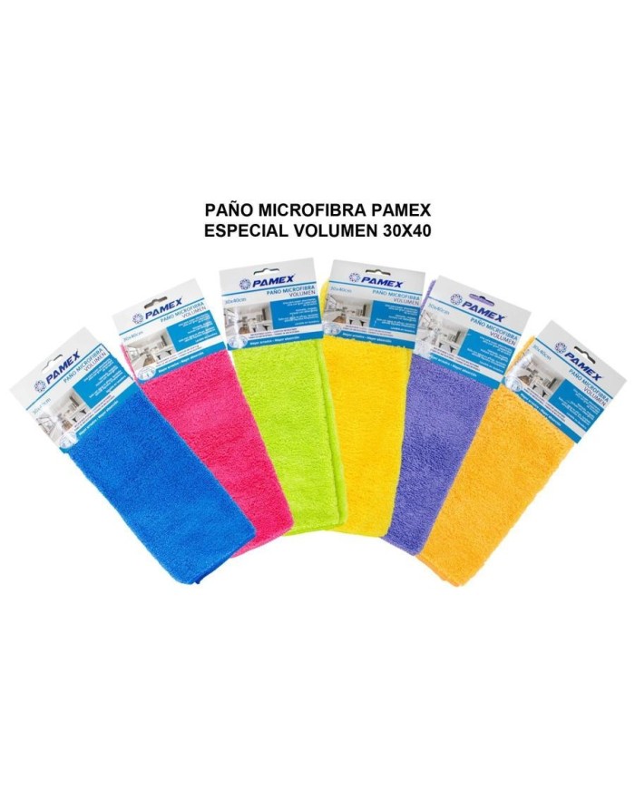 PAÑO MICROFIBRA 30X40CMS. PAMEX 12UDS.