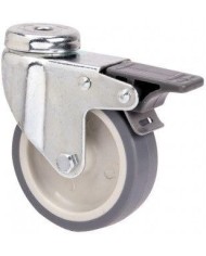 RUEDA GIRATORIA PLASTICO ESPIGA M8/ 50MM. CON ROSCA