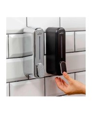 DISPENSADOR GEL MANUAL CROMADO 350 ML.