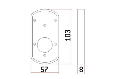 PLACA REFORZADA SAG MODELO CSI CROMADO