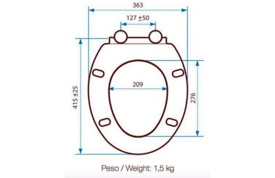 TAPA INODORO PLASTICO MIRTAK ATENAS EXTRAIBLE