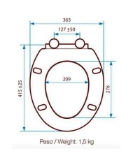 TAPA INODORO PLASTICO MIRTAK ATENAS EXTRAIBLE CA-62556