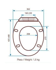 TAPA INODORO PLASTICO MIRTAK ATENAS SOFT CLOSE CA-62557