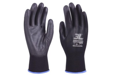 GUANTES POLIURETANO NEGRO...