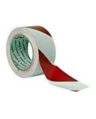 CINTA SEÑAL.ADHE BLANCA/ROJA 50MMX33MTS.