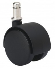 RUEDA GIRATORIA PLASTICO ESPIGA LISA 50MM.