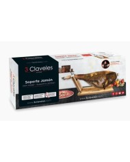 JAMONERO 3 CLAVELES MADERA PLEGABLE GIRATORIO
