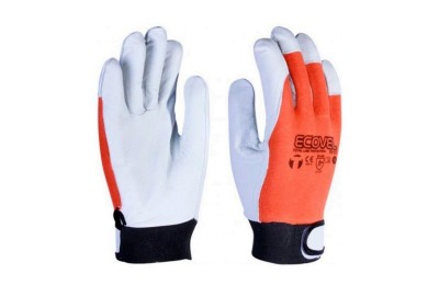 GUANTES PIEL ECOVEL T- 8 EGP011 12UDS.