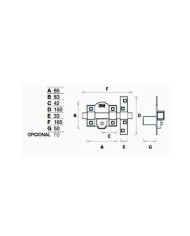 CERROJO FAC DORADO 301-LP-80 SEGURIDAD
