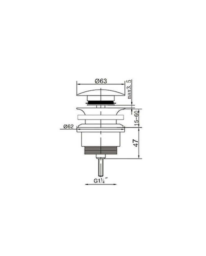 VALVULA CLIC-CLAC MIRTAK DESAGÜE 1-1/4 CA-41518