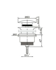 VALVULA CLIC-CLAC MIRTAK DESAGÜE 1-1/4 CA-41518
