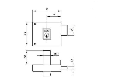 CERRADURA YALE Nº124HPR 100MM IZQUIERDA