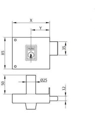 CERRADURA YALE Nº124HPR 100MM IZQUIERDA