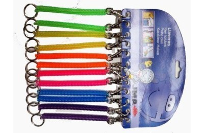 LLAVERO ESPIRAL CON MOSQUETON JMA (12U)