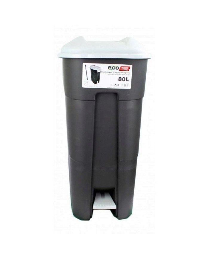 CONTENEDOR TAYG GRIS C/RU+PEDAL  80LTS. 433009